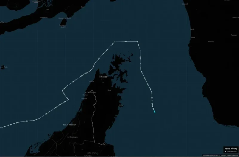 一艘货船因挂出“中国所有” 通过霍尔木兹海峡