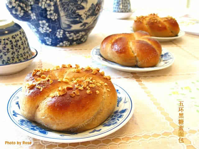 🌹Rose烘焙🌹五环黑糖蜜面包+风吹麦浪
