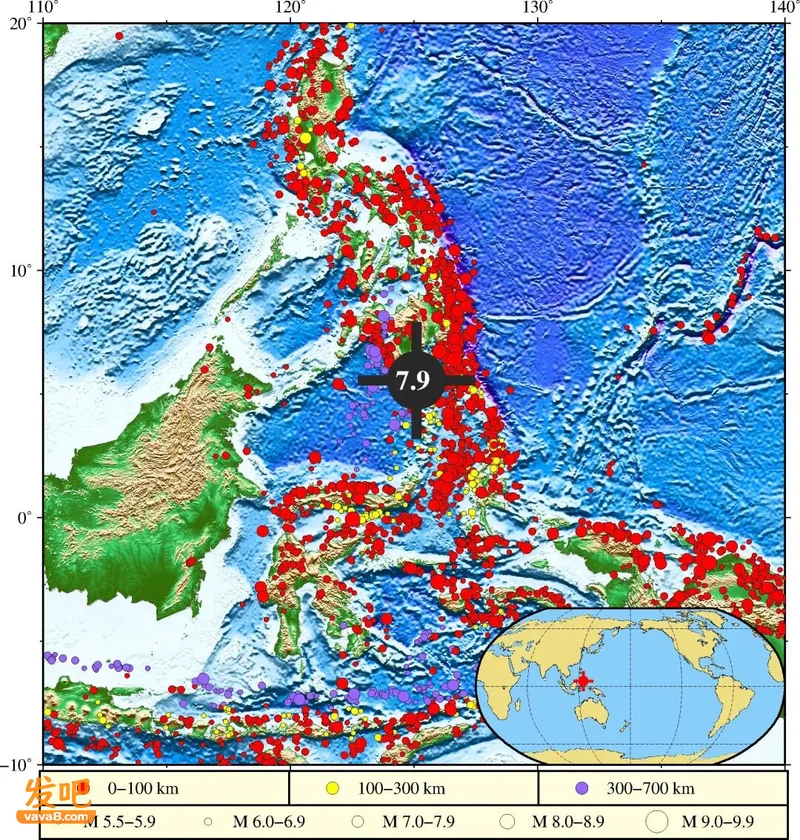 菲律宾发生7.9级地震 海啸预警发布