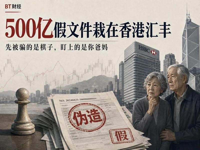 500亿假文件栽在香港汇丰:一场专门针对老人的连环骗局