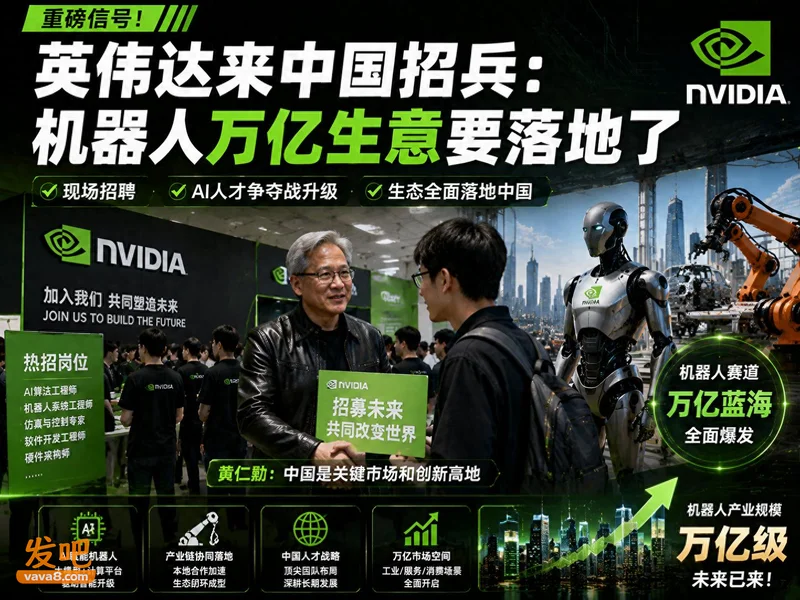 英伟达来中国招兵:机器人万亿生意要落地了
