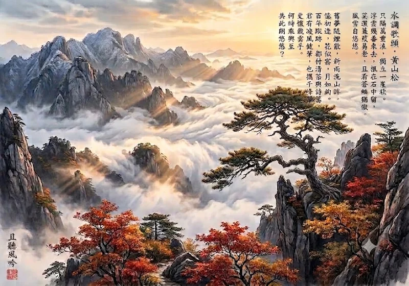【且听风吟】水调歌头·黄山松（和【轻舟】临江仙.黄山松）