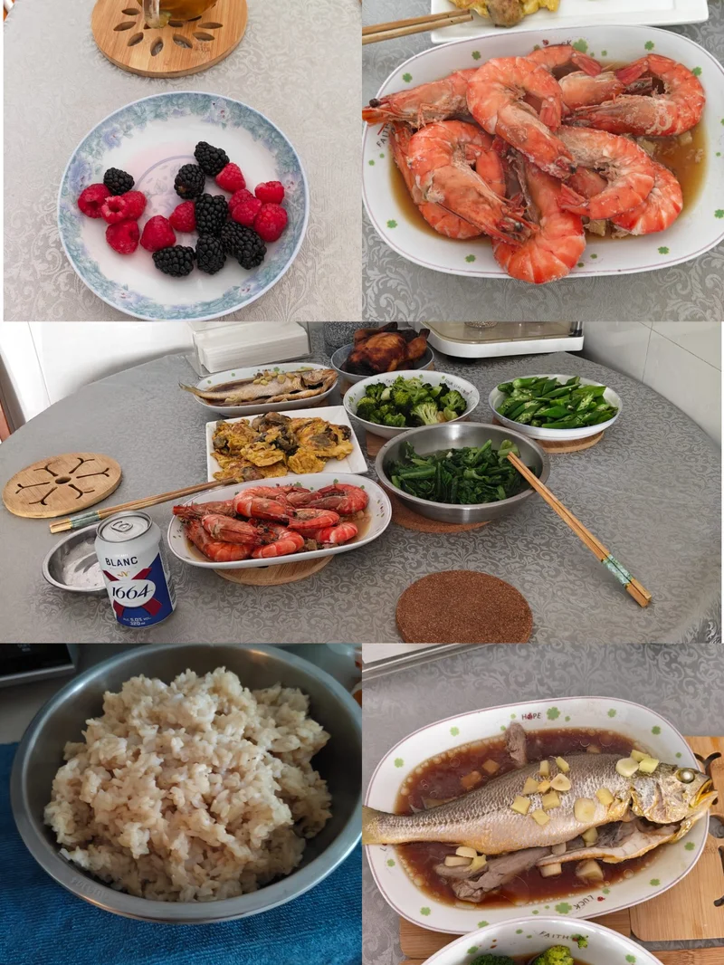 人间烟火味,  最抚凡人心(七)🦞🦐🐟🍷🍾🍒