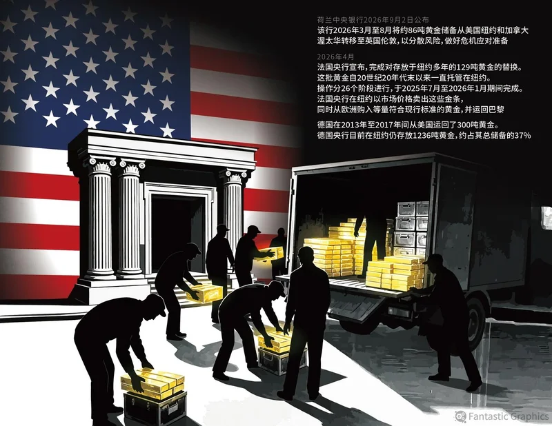 欧洲密集从美运回黄金!盟友的家底 再也不敢放在美国手里