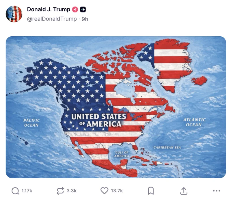 特朗普乱画地图 冰岛召见美国大使