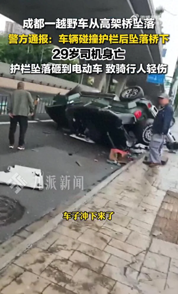 成都车主高架坠亡 知情人曝事故并非偶然 错失2次活命机会