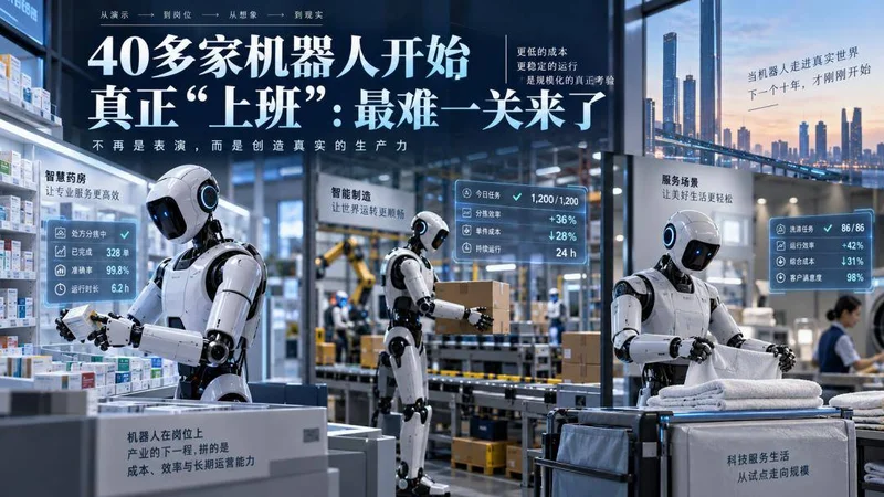 40多家机器人开始真正“上班”：最难一关来了
