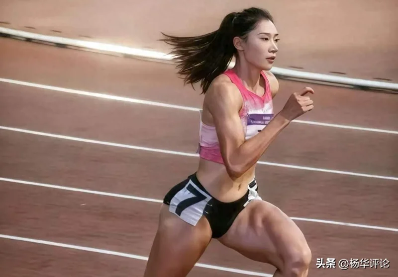 一身肌肉铠甲的跨栏女神孔莹蓥亚运冲金 线条夸张被误判为AI合成