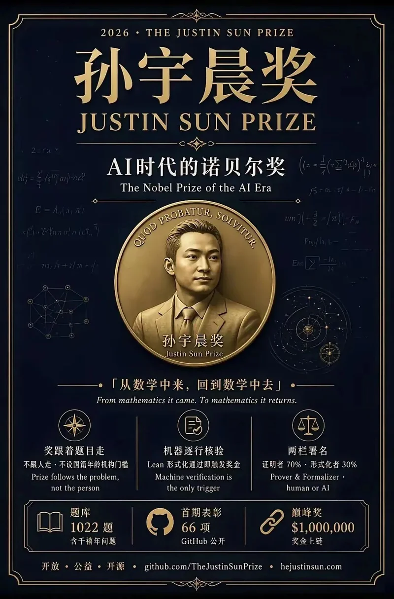 孙宇晨设立“诺贝尔奖” 炸裂全网