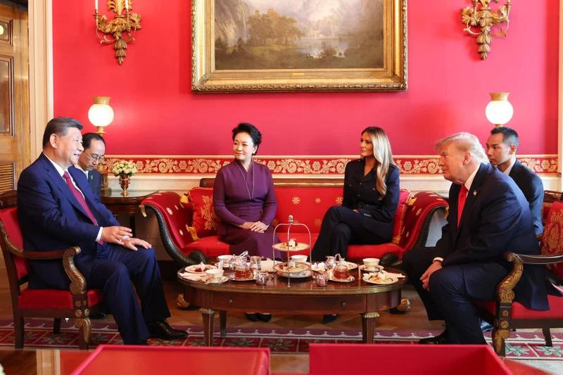 习近平与特朗普白宫茶叙 参观国家档案馆 圆满结束对美国的国事访问返京