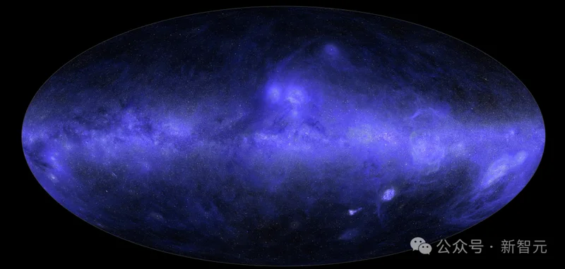 太震撼了!Claude画出首张紫外全天图！1.19亿颗星逐颗叠上