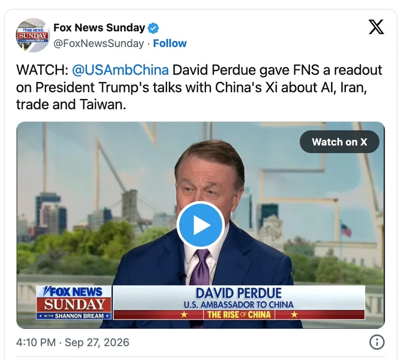 美国驻华大使爆猛料:特朗普竟曾向习近平兜售美国武器 引发舆论震荡